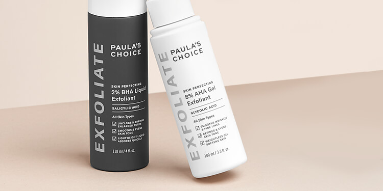 Gli esfolianti con AHA e BHA di Paula’s Choice sono perfetti per affrontare diversi bisogni della pelle.
